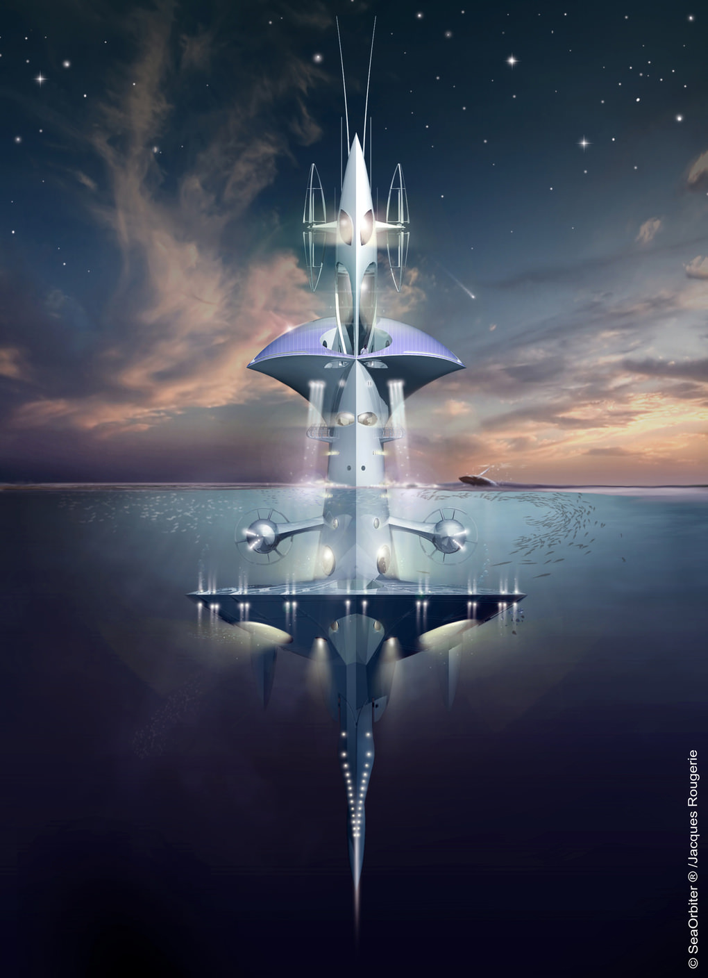 SeaOrbiter taken from a novel by Jules Verne