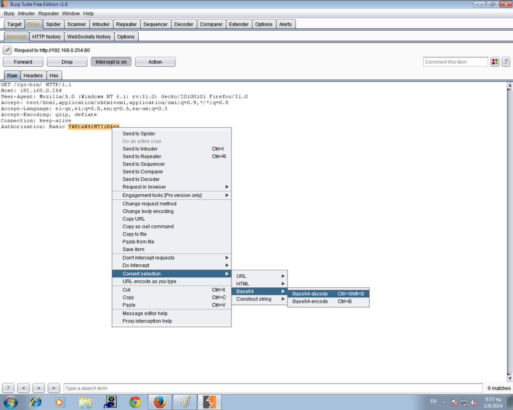Pentest Oxygen router (Http Basic Authentication) 5 4
