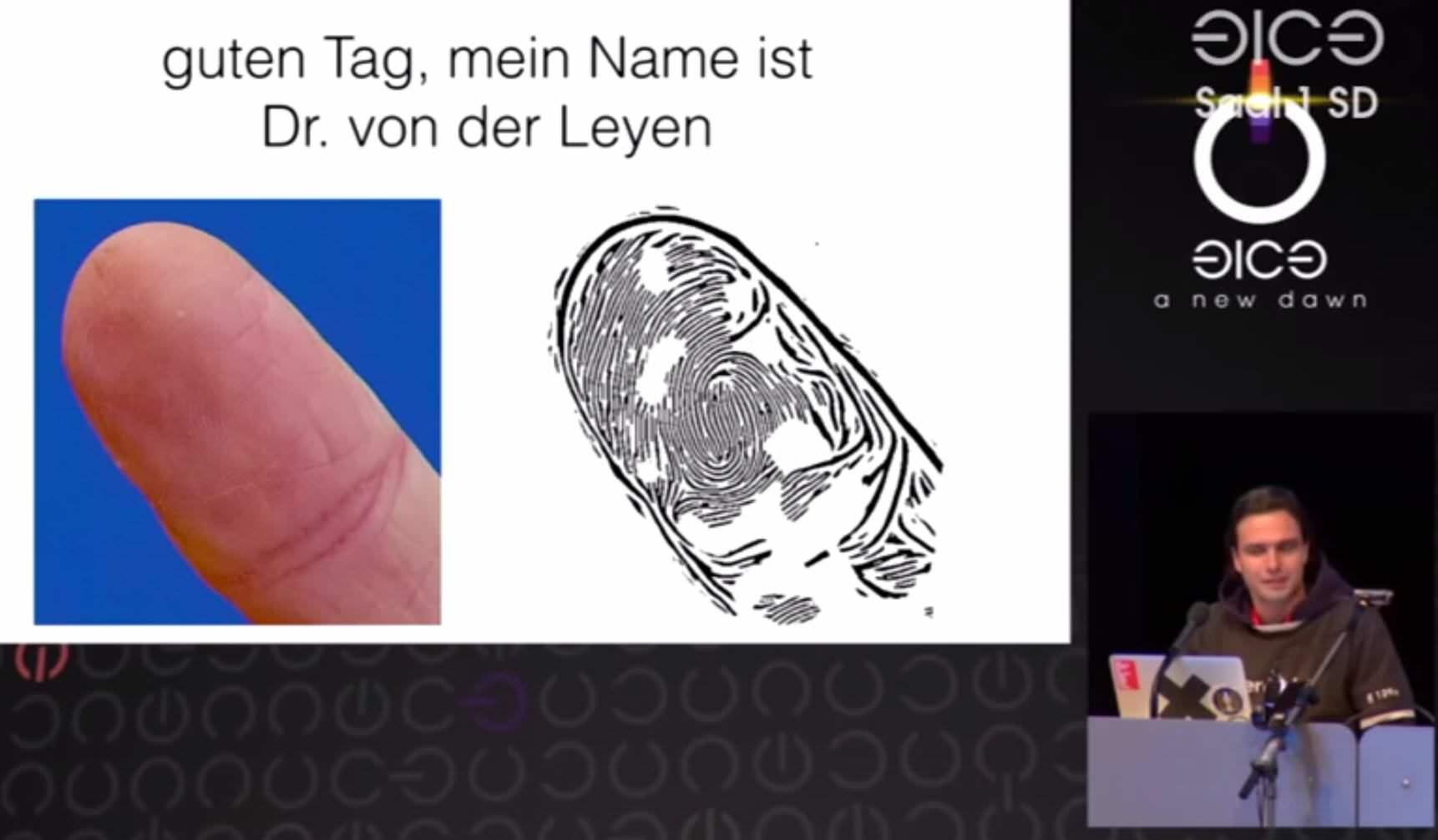 Hacker took Defense Minister's fingerprint from photo 2 Fingerprint Hacker