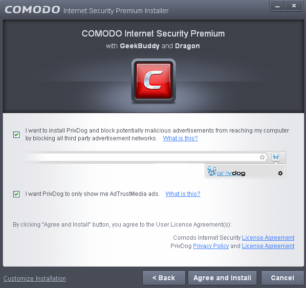 Privdog the Superfish found in Comodo 1 cis install