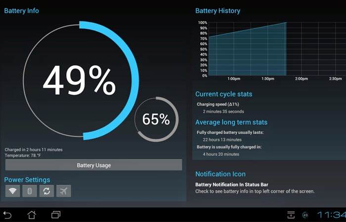 Battery consumption detects smartphone 1 smartphone