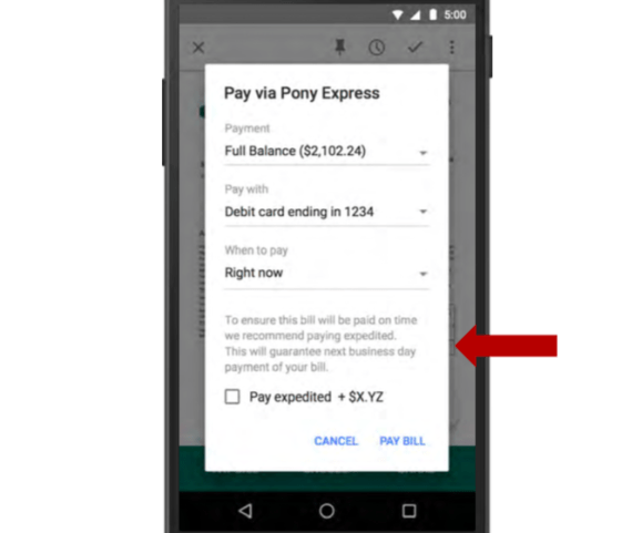 Pony Express payment service from Gmail 2 yes