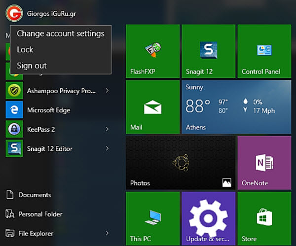 login Windows 10