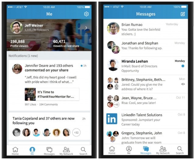 Η εφαρμογή του Linkedin θα μοιάζει περισσότερο με του Facebook 2 LinkedIn-app-640x525