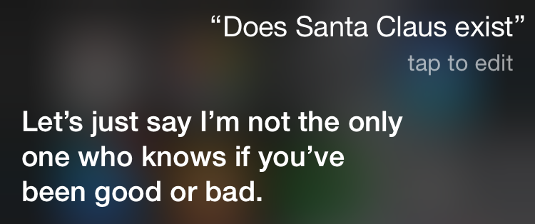 Siri! Apple's ...ready-to-use digital assistant! 3 Santa