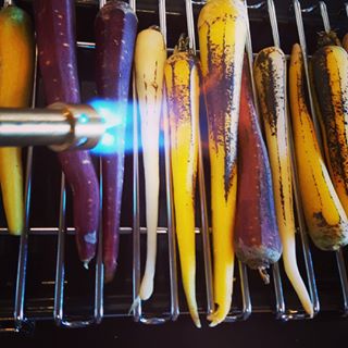 Have you ever thought about what a torch can do to your dinner? 2 blowtorching peppers