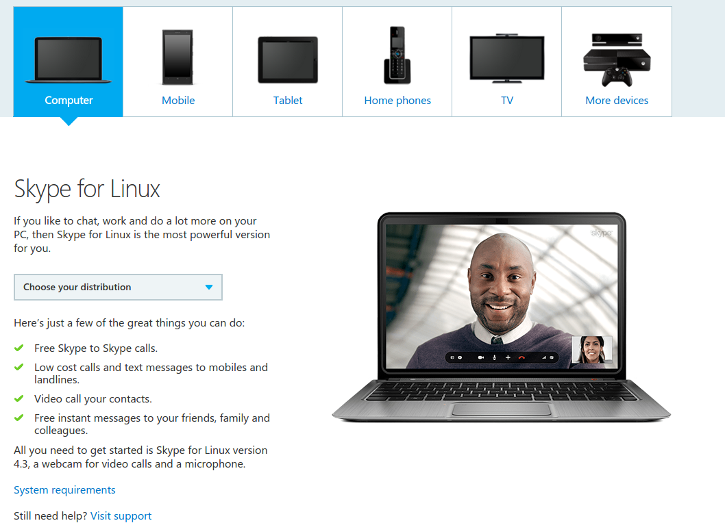 Συνεχίζοντας στο Ubuntu. Προτάσεις εφαρμογών. 5 screenshot-www.skype.com 2016-01-26 12-38-19