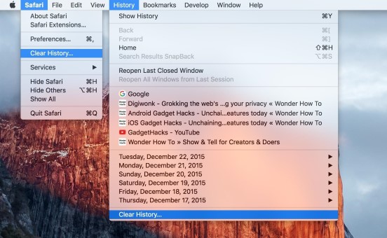 browser history