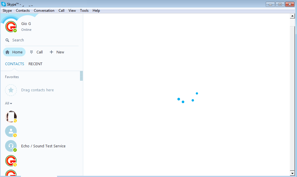 skype empty