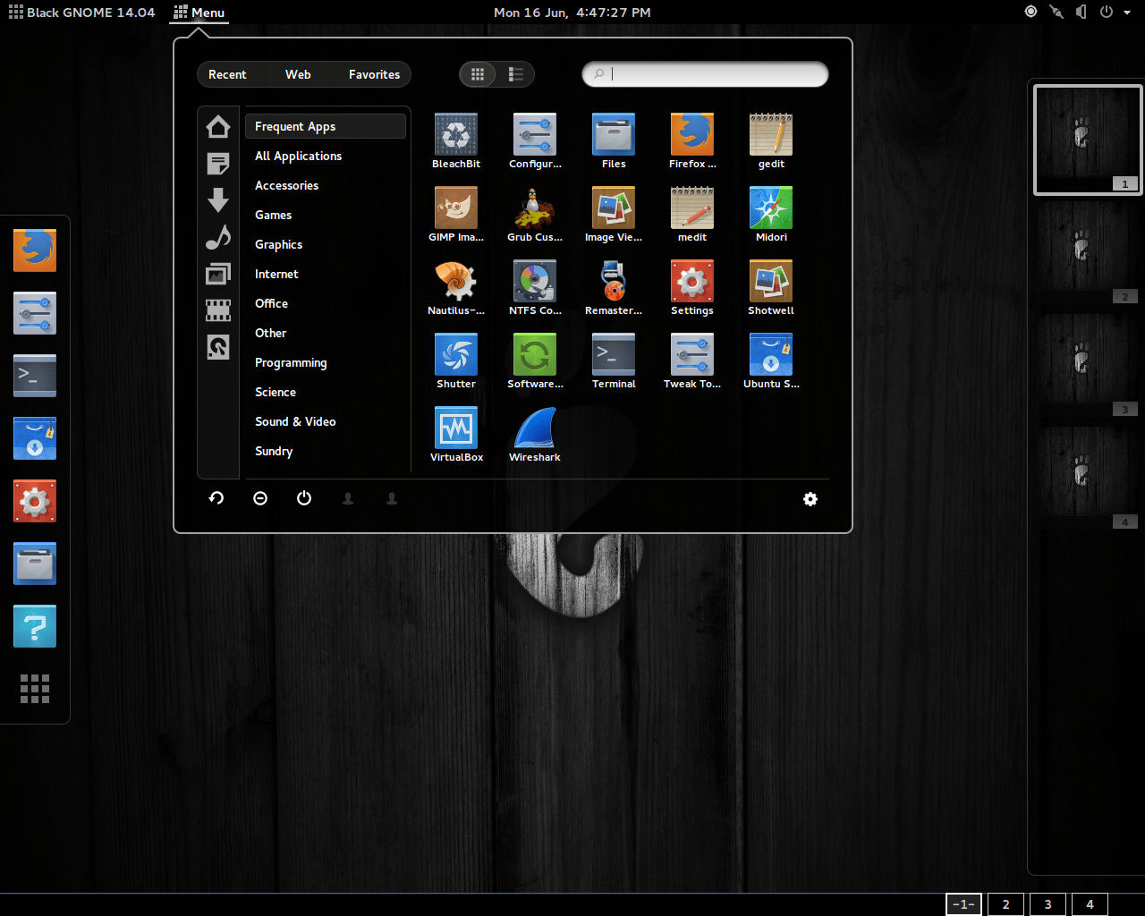Black GNOME Linux 16.04 Beta 2 2 Black GNOME