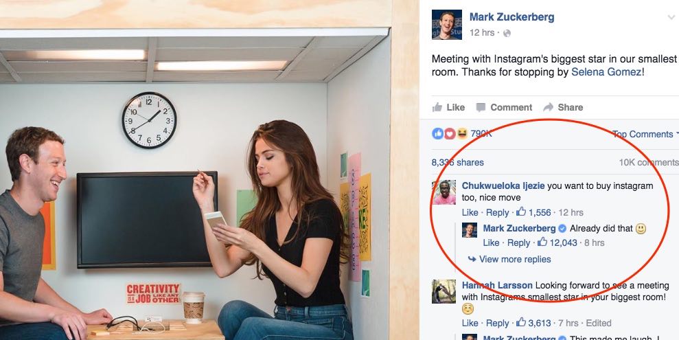 Like A Boss! Πως ο Mark Zuckerberg trollαρε έναν Facebook User!! 2 mark-zuckerberg-selena-gomez-instagram-troll-user