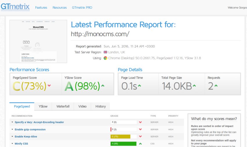 MonoCMS 2.3 Try the Greek CMS 3 mono