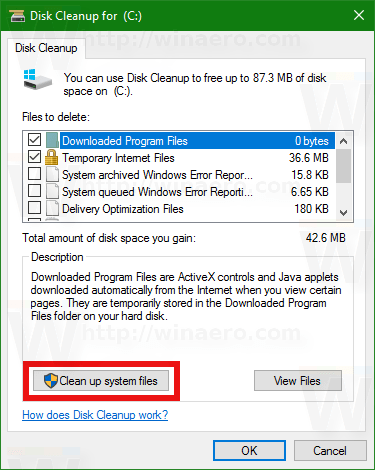 Free up disk space after upgrading to Windows 10 4 Windows clean-up-system-files