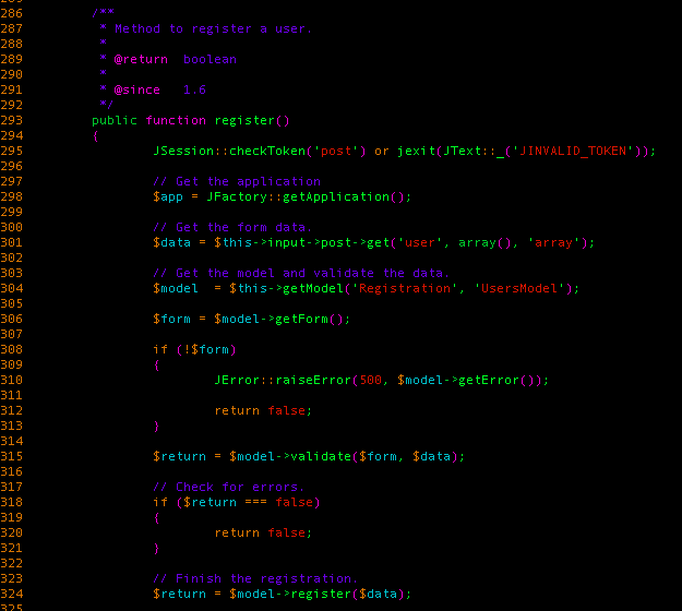 Ξεκίνησαν μαζικές online σαρώσεις για unpatched Joomla 2 joomla-vulnerabiity-register-method