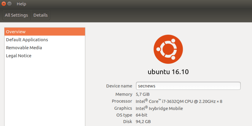 Ubuntu 16.10 Yakkety Yak