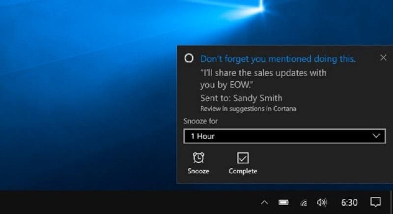 Η Cortana σιγουρεύεται ότι θα κρατήσετε τις υποσχέσεις σας! 1 Cortana