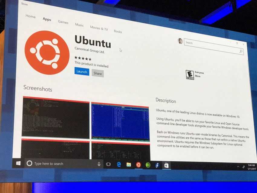 Microsoft: Ubuntu Fedora and Suse via the Windows Store...