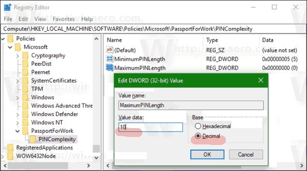 Configure the minimum and maximum PIN length in Windows 3 Configure the minimum and maximum PIN length in Windows