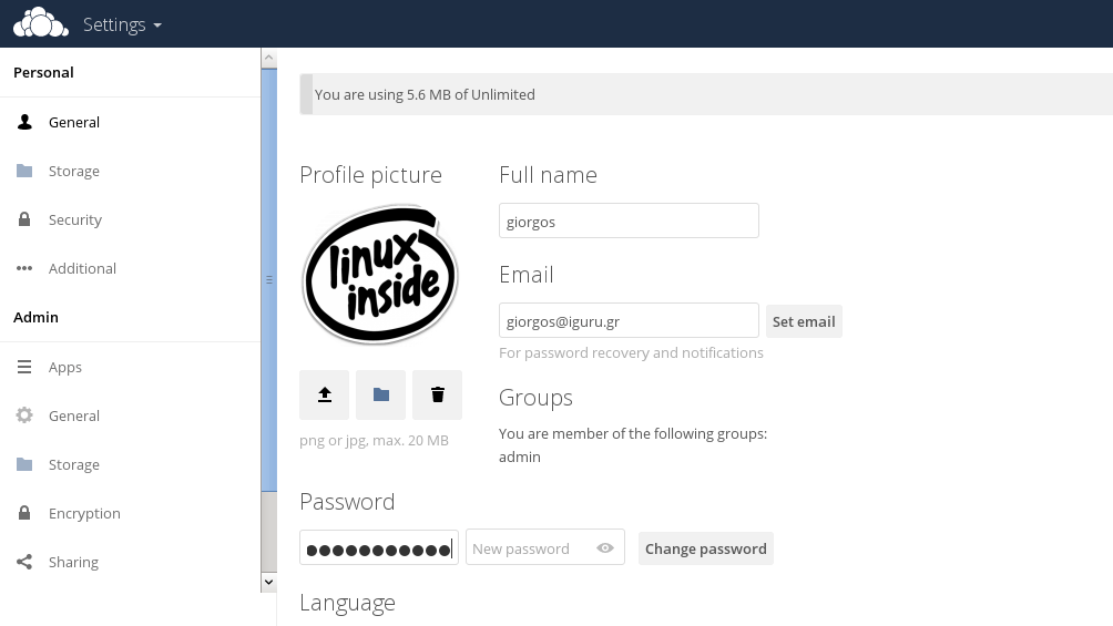 ownCloud το δικό σας Cloud: εγκατάσταση σε Linux 8 ownCloud το δικό σας Cloud: εγκατάσταση σε Linux