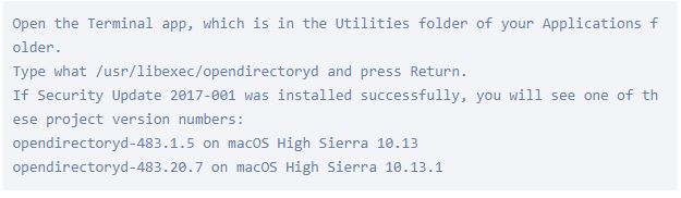 Apple's macOS 10.13.1 update fixes critical vulnerability