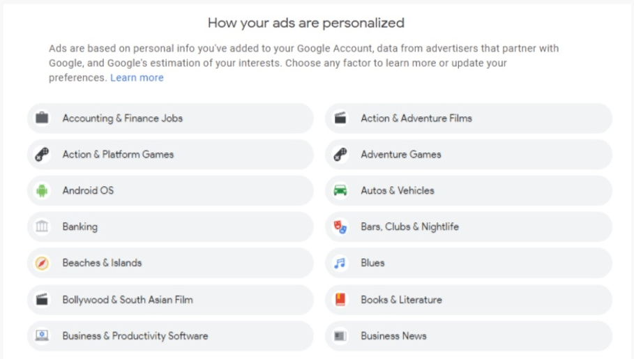 How to disable targeted ads?