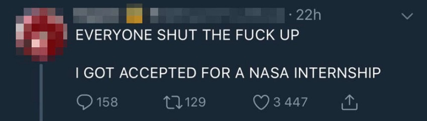 Twitter user loses her internship at NASA