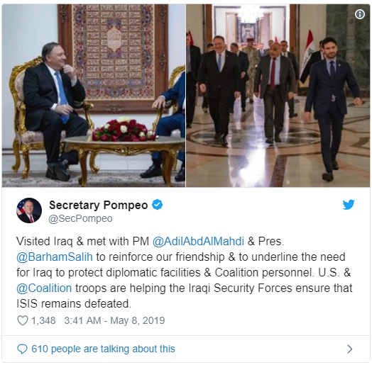 Huawei and Iran expected to be on May and Pompeo's agenda for talks 2 Huawei and Iran expected to be on May and Pompeo's agenda for talks