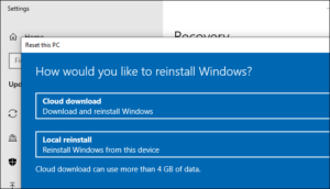Cloud Download how to reinstall Windows 10 2 How Cloud Download reinstalls Windows 10