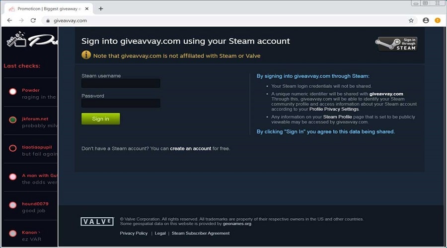 Ψεύτικο Steam site κλέβει τα credentials των χρηστών