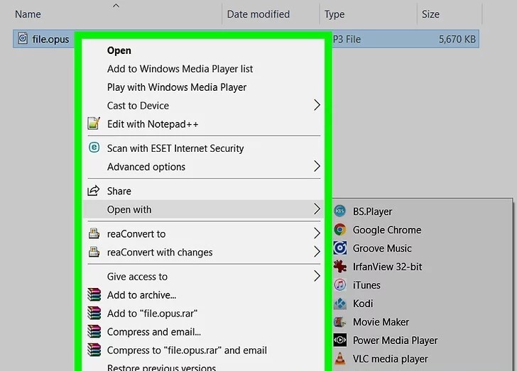 Opus αρχείο: Άνοιγμα με VLC media player σε PC ή Mac