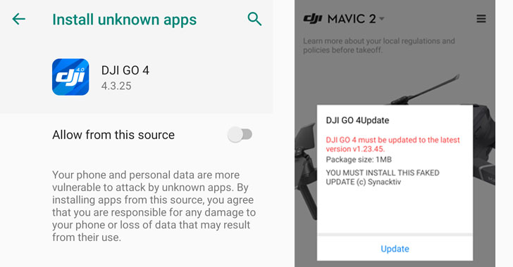 Security bugs affect drones from the Chinese DJI! 2 DJI