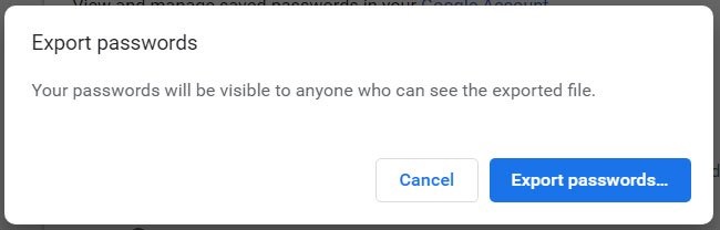 Google Chrome: Import, export and backup saved passwords 6 export import