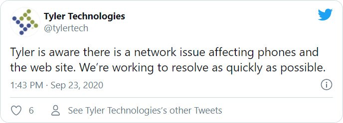 tweet about ransomware attack