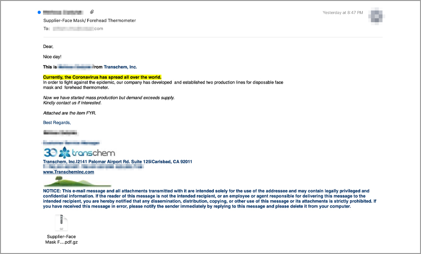 phishing campaign COVID-19
