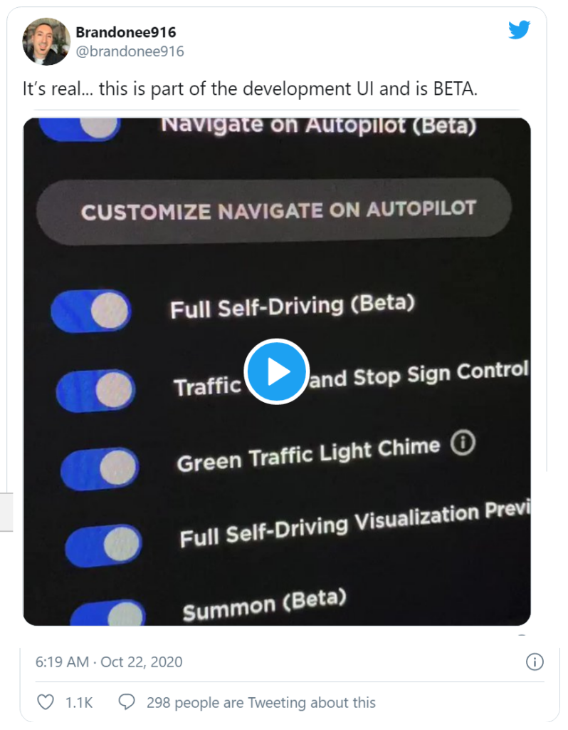 Δείτε τα πρώτα βίντεο χρήσης του Full Self-Driving Beta της Tesla 2 Δείτε τα πρώτα βίντεο χρήσης του Full Self-Driving Beta της Tesla