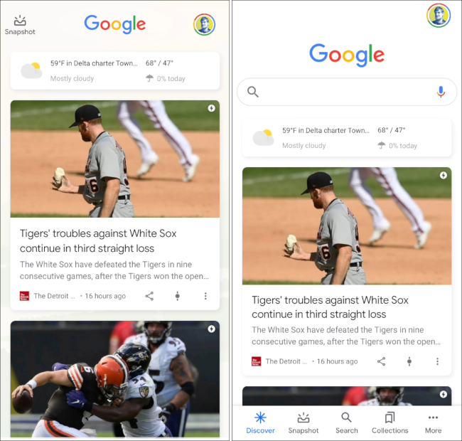 Google Discover Feed