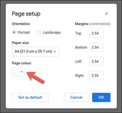 How to change page color in Google Docs 3 Google Docs