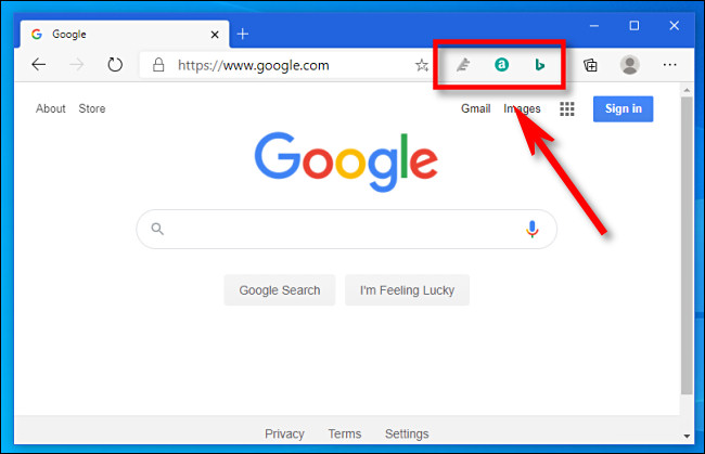 How to choose which extensions appear on the Edge toolbar