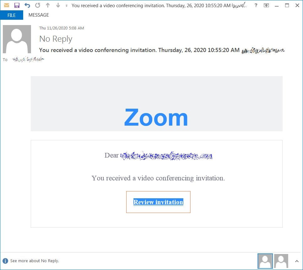 Επίθεση phishing παριστάνει ότι είναι μια πρόσκληση για ένα Zoom meeting 2 Zoom