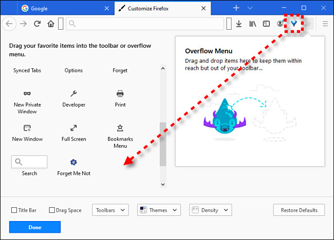 How to choose which extensions appear on the Firefox 3 toolbar Firefox