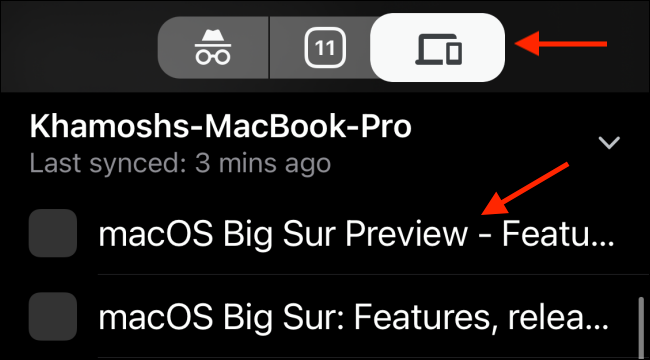 Τρόπος μεταφοράς καρτελών Chrome μεταξύ iPhone, iPad και Mac 14 Τρόπος μεταφοράς καρτελών Chrome μεταξύ iPhone, iPad και Mac