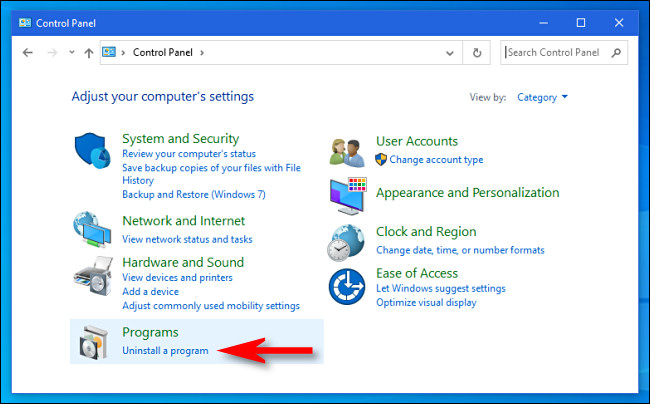 How to uninstall an application in Windows 10