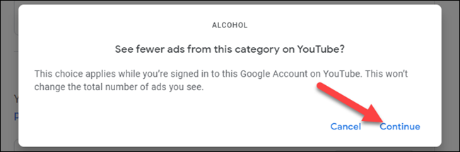How to hide alcohol and gambling ads on YouTube 6 How to hide alcohol and gambling ads on YouTube