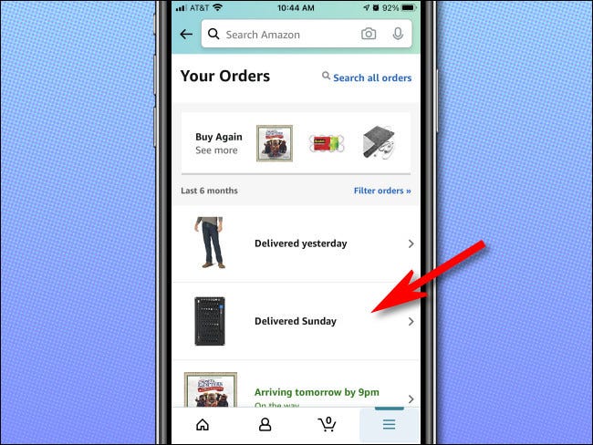 Πώς να βρείτε τις παραγγελίες σας στο Amazon app 5 amazon