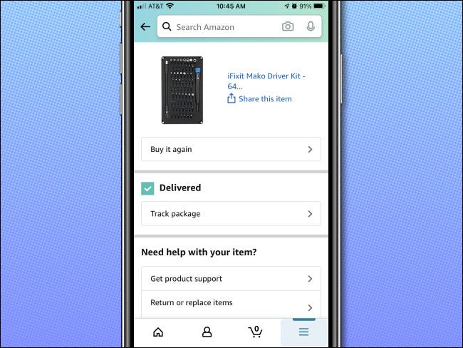 Πώς να βρείτε τις παραγγελίες σας στο Amazon app 6 amazon