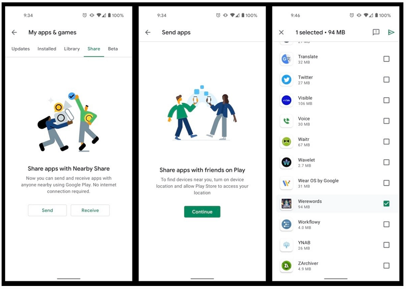 Το Nearby Share της Google σας επιτρέπει να μοιράζεστε Android apps με φίλους 2 Το Nearby Share της Google σας επιτρέπει να μοιράζεστε Android apps με φίλους