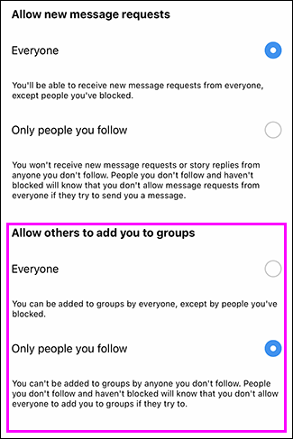 Instagram: Πως δεν θα σας προσθέτουν σε spam ομαδικές συνομιλίες 6 Instagram: Πως δεν θα σας προσθέτουν σε spam ομαδικές συνομιλίες