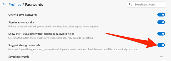Microsoft Edge: Τρόπος ενεργοποίησης/απενεργοποίησης της password-γεννήτριας 5 Edge password