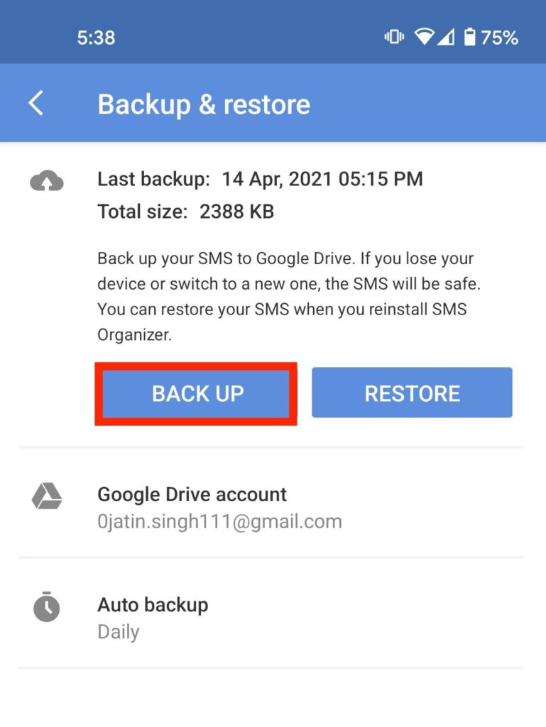 SMS Android: Πώς να δημιουργήσετε backups και να επαναφέρετε τα μηνύματά σας