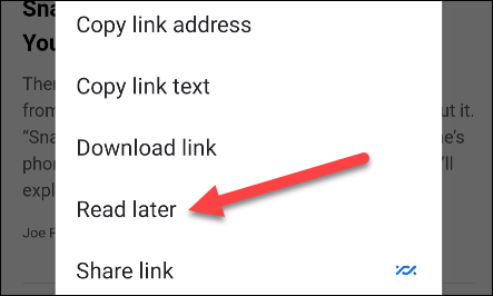 How to enable Google Chrome's "Reading List" on Android 6 Chrome